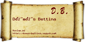 Dömös Bettina névjegykártya