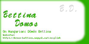 bettina domos business card